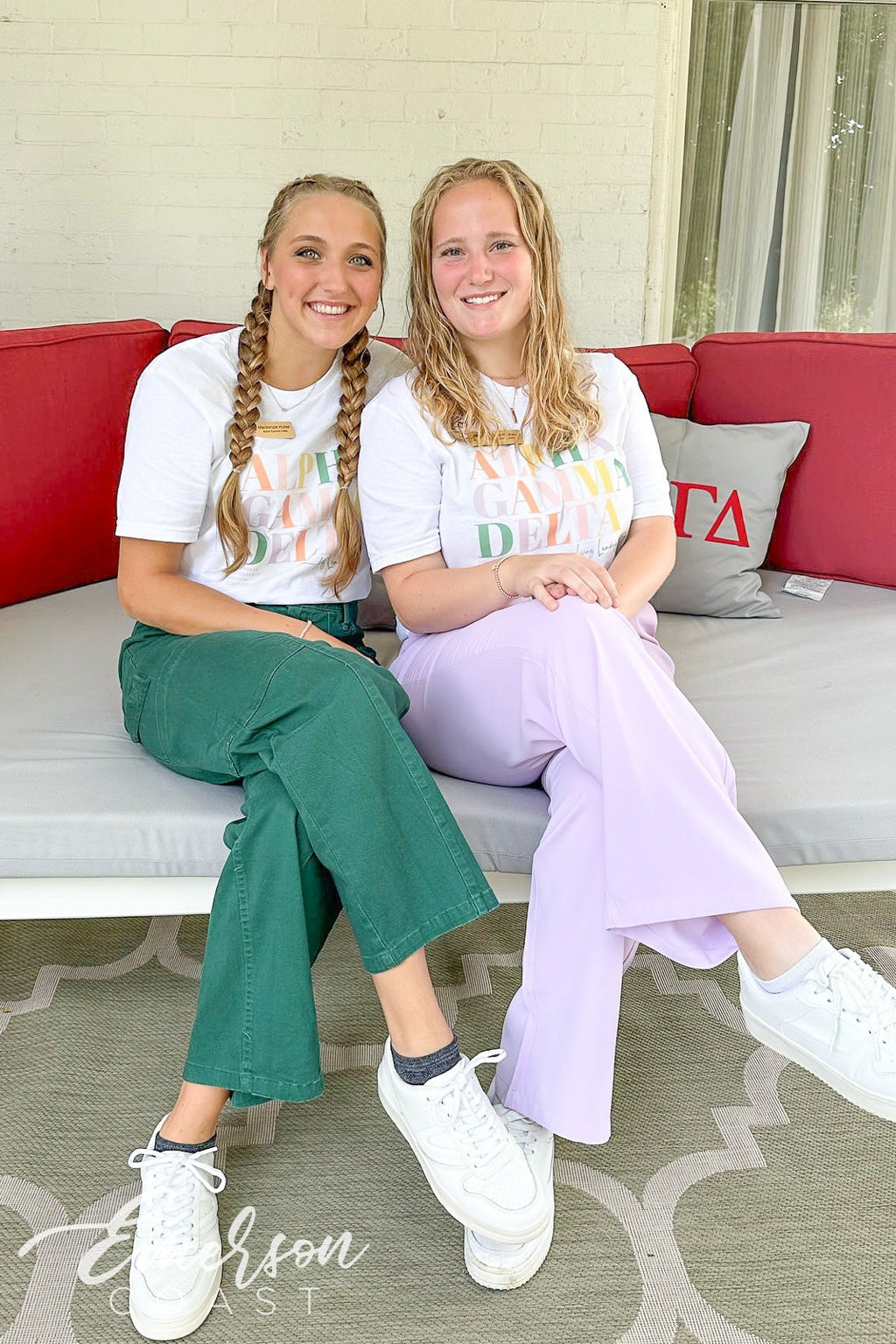 Alpha Gamma Delta Illinois Wesleyan University Colorful Recruitment Tshirt