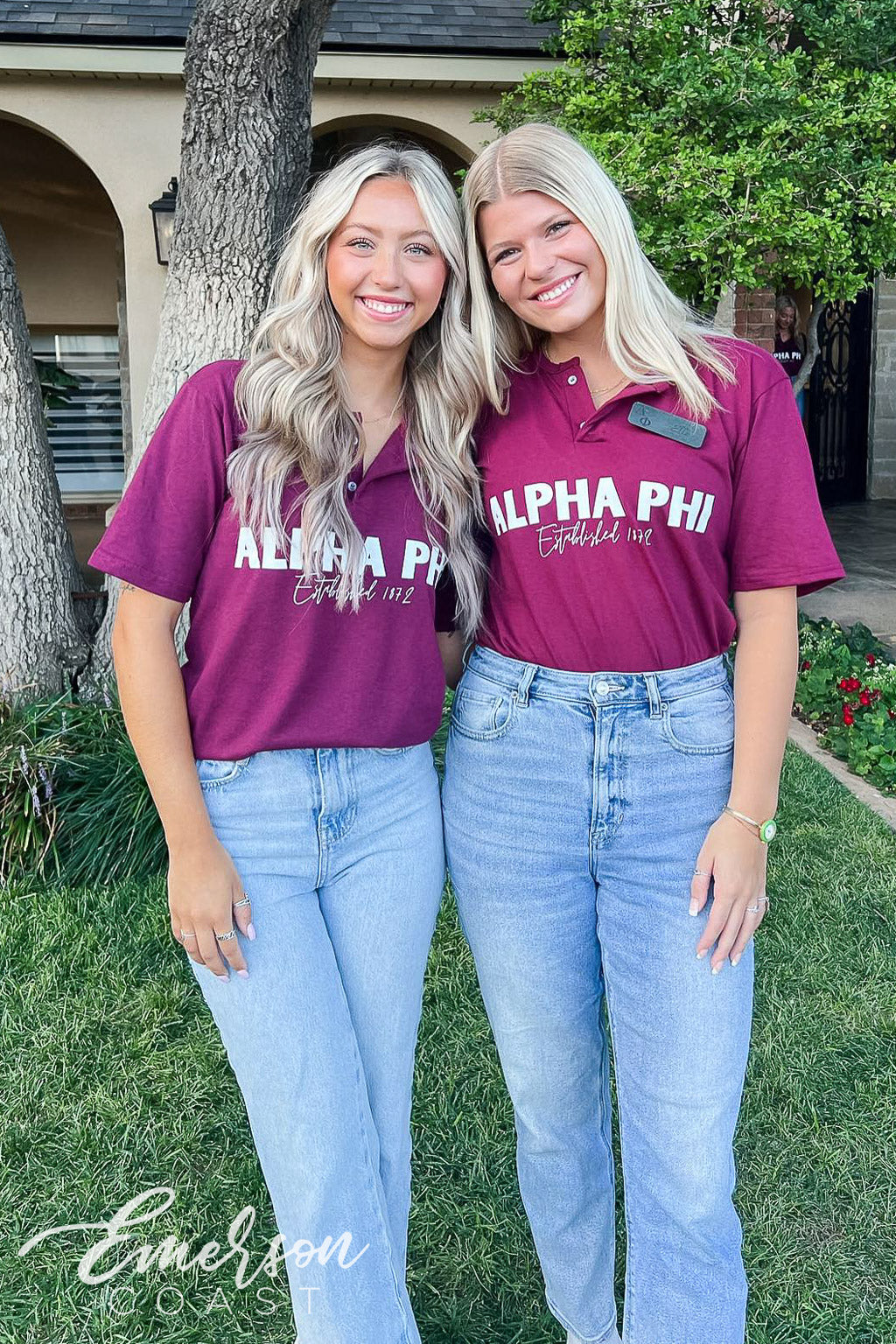 Alpha Phi Texas Tech University Maroon Recruitment Henley