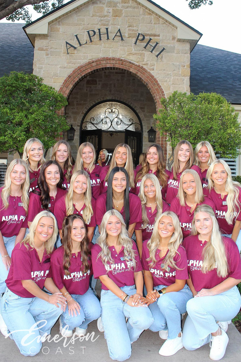 Alpha Phi Texas Tech University Maroon Recruitment Henley