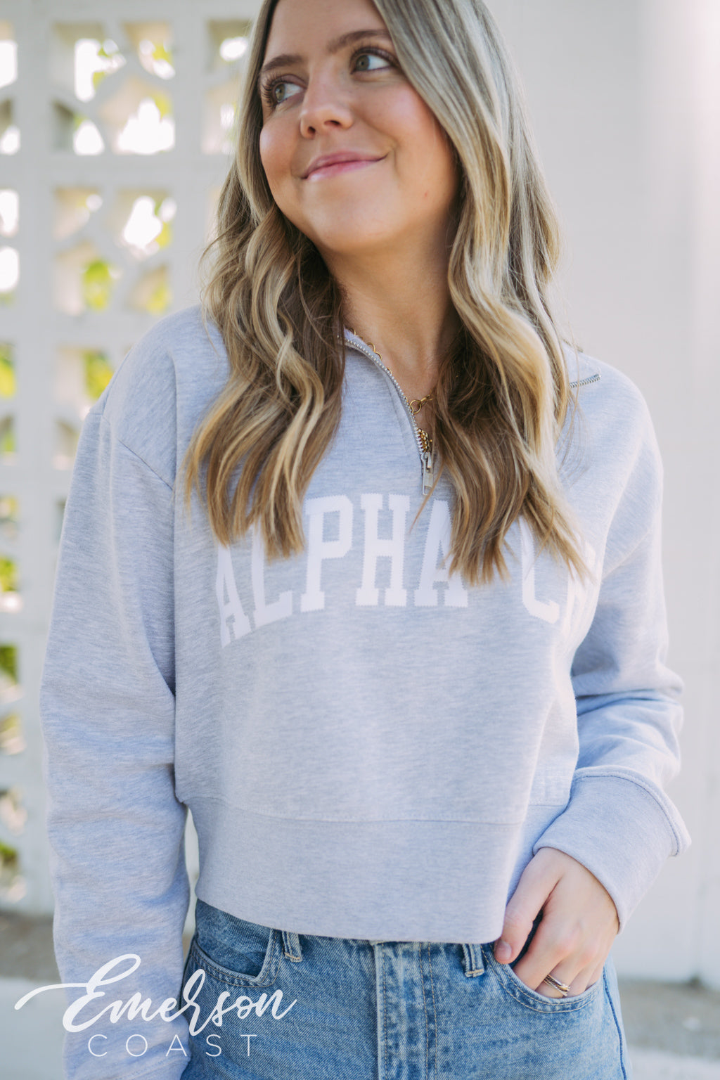 Alpha Chi Cropped Quarter Zip