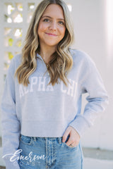 Alpha Chi Cropped Quarter Zip