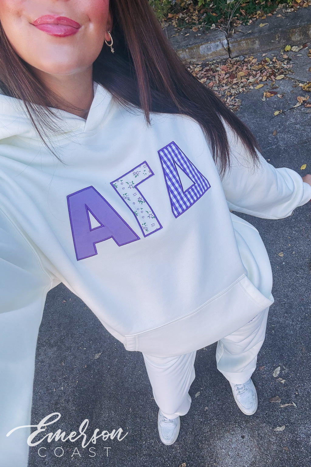 Alpha Gamma Delta Patchwork Hoodie Set
