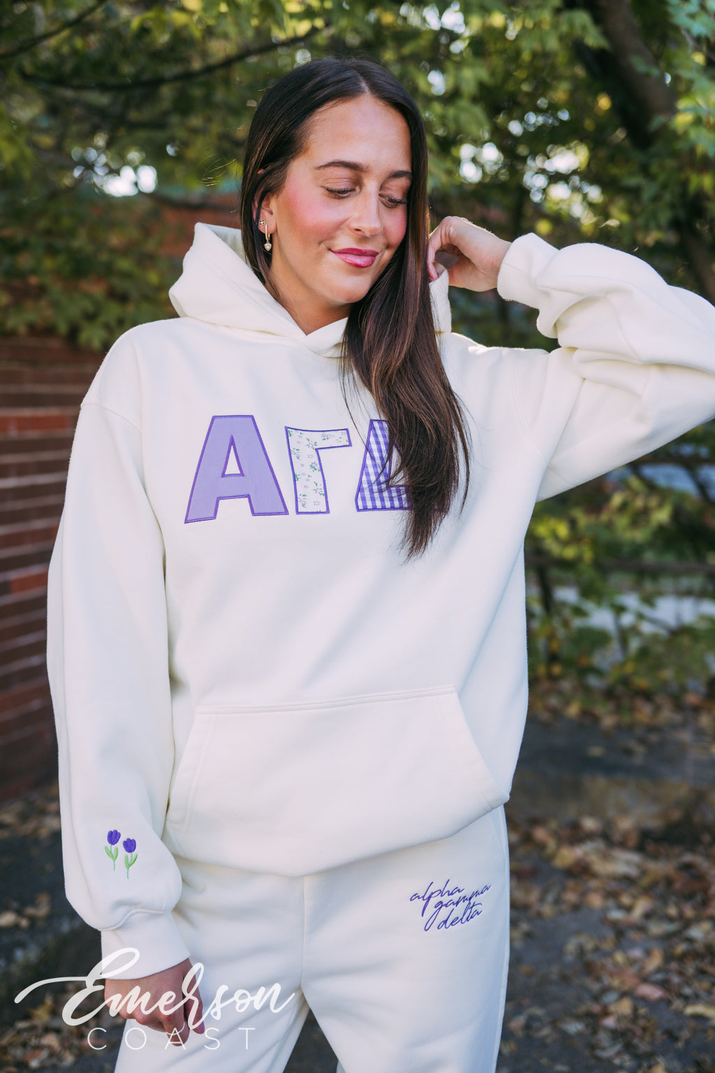Alpha Gamma Delta Patchwork Hoodie Set