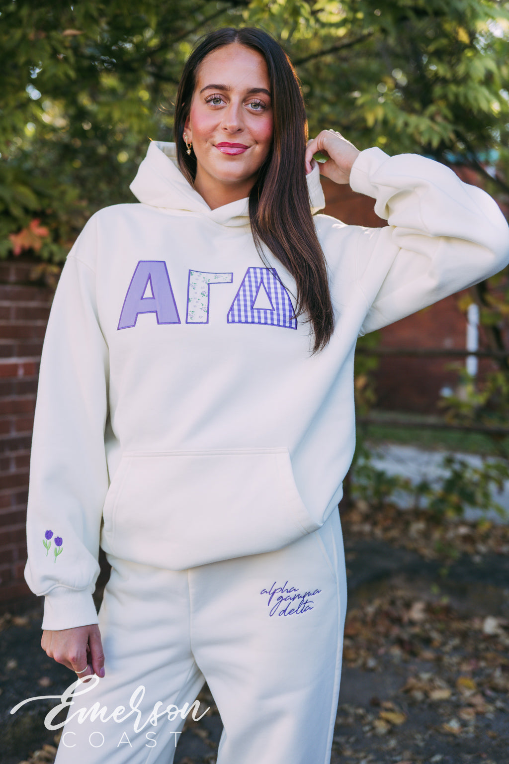Alpha Gamma Delta Patchwork Hoodie Set