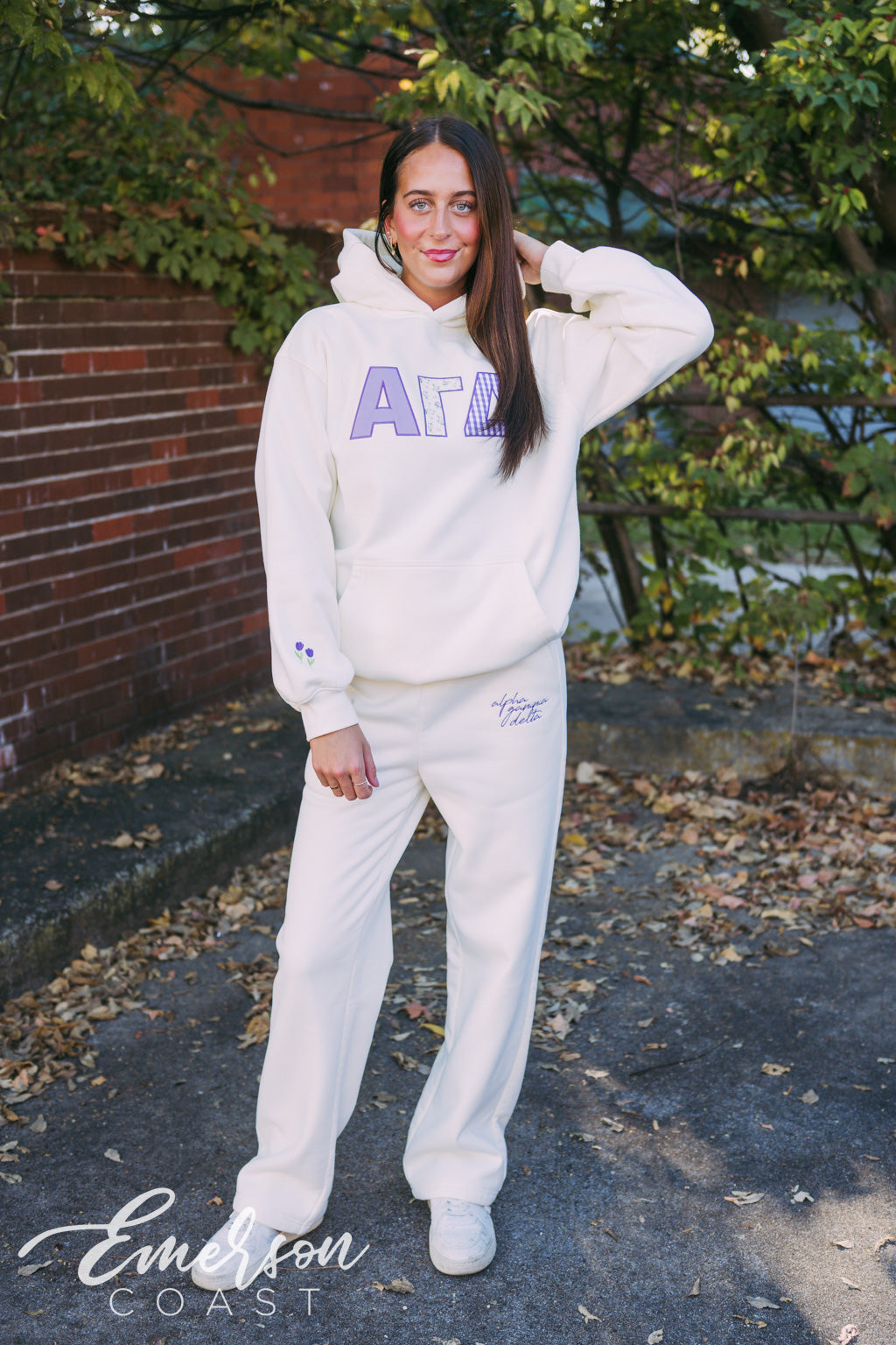 Alpha Gamma Delta Patchwork Hoodie Set