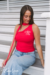 Emerson Coast One Shoulder Neck Scarf Tank