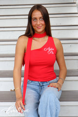 Emerson Coast One Shoulder Neck Scarf Tank