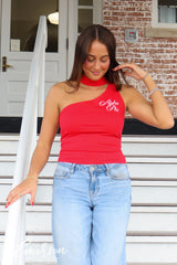 Emerson Coast One Shoulder Neck Scarf Tank