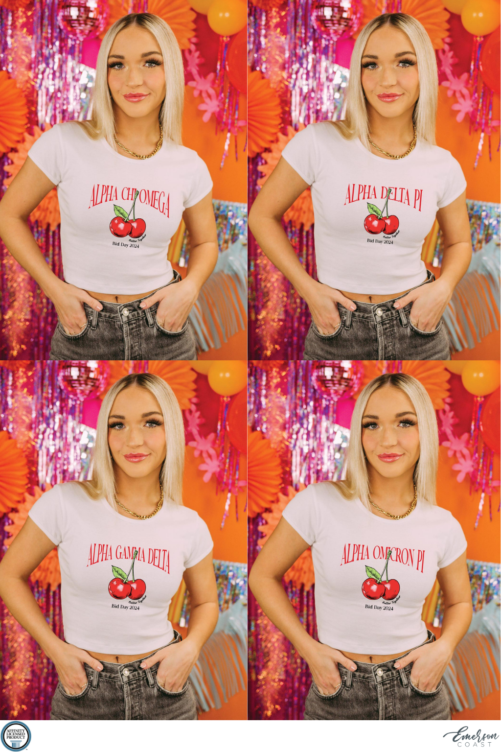 Cherry Bomb Bid Day Baby Tee