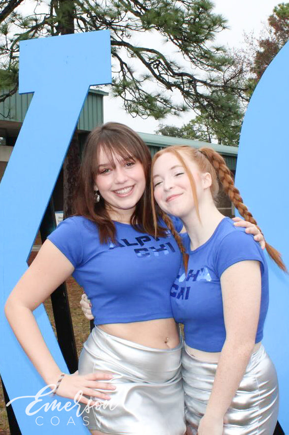 Alpha Chi Omega Futuristic Bid Day Baby Tee