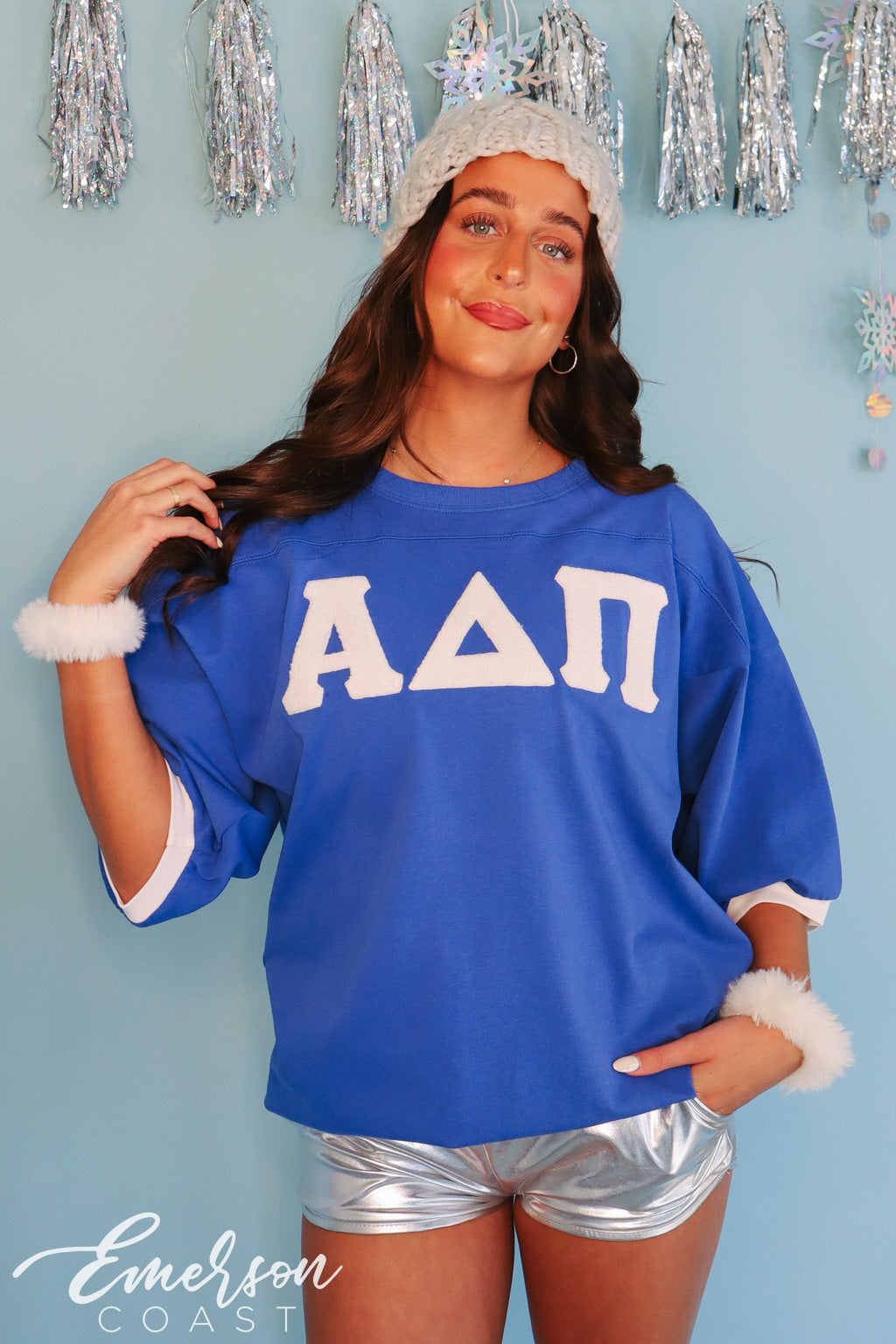 Alpha Delta Pi Blue Greek Letter Jersey