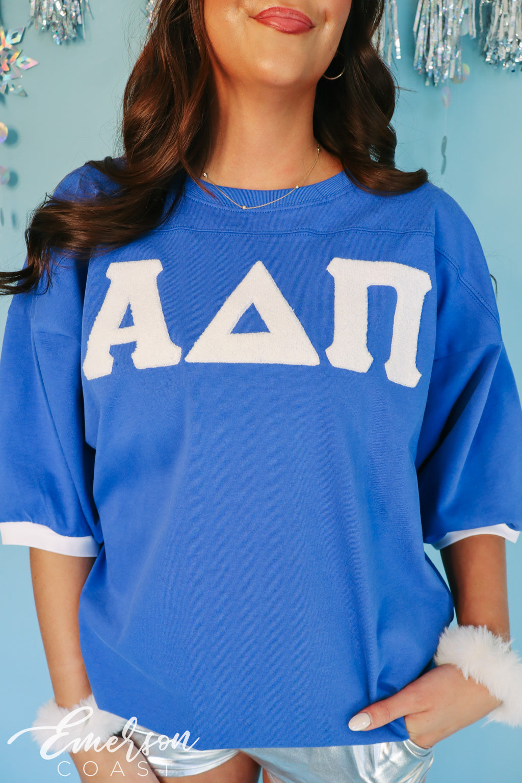 Alpha Delta Pi Blue Greek Letter Jersey