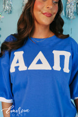 Alpha Delta Pi Blue Greek Letter Jersey