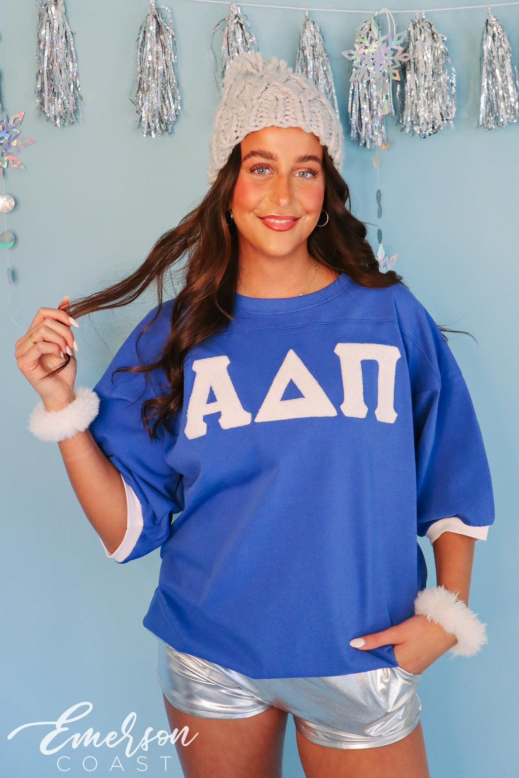Alpha Delta Pi Blue Greek Letter Jersey