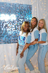Alpha Delta Pi Blue Recruitment Colorblock Henley