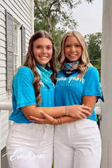 Alpha Gamma Delta Blue Acid Wash Tee