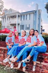 Alpha Gamma Delta Red Ringer Tee