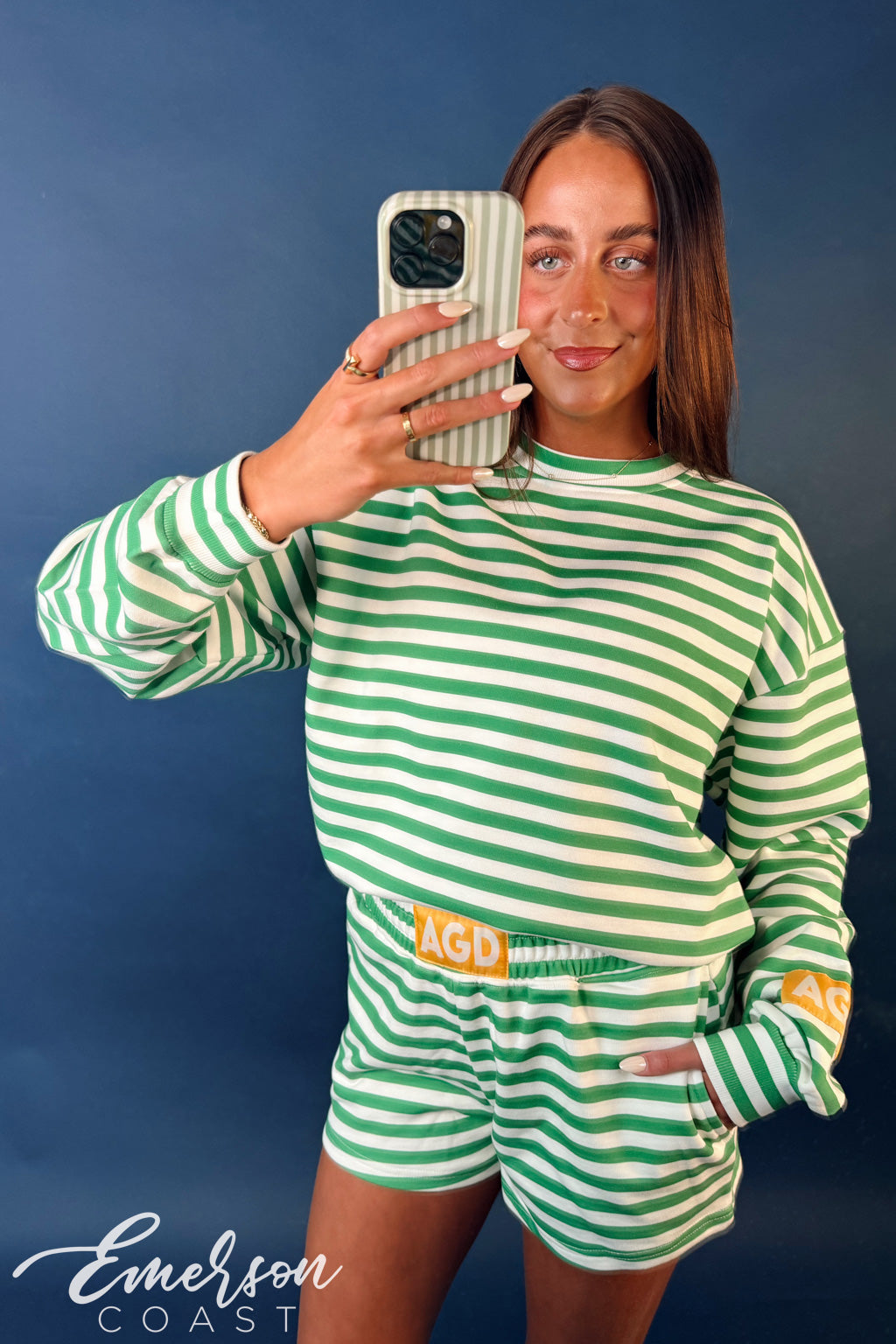 AGD Green Striped Patch Set