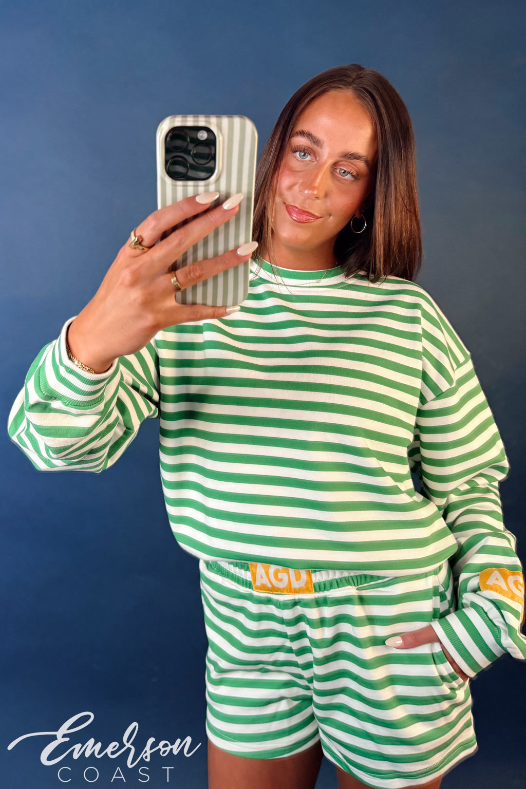 AGD Green Striped Patch Set
