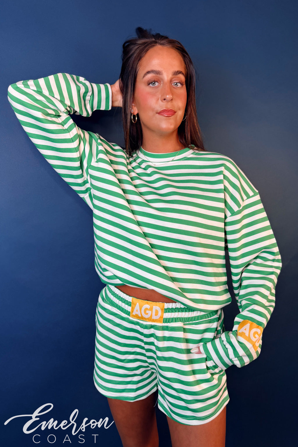 AGD Green Striped Patch Set