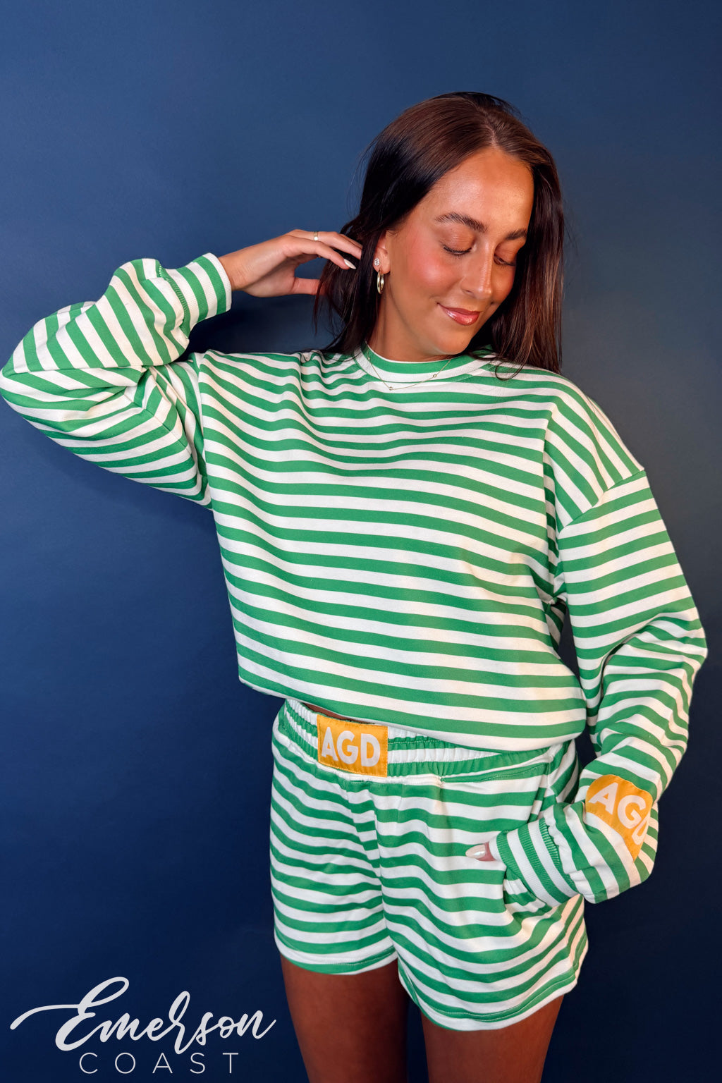 AGD Green Striped Patch Set