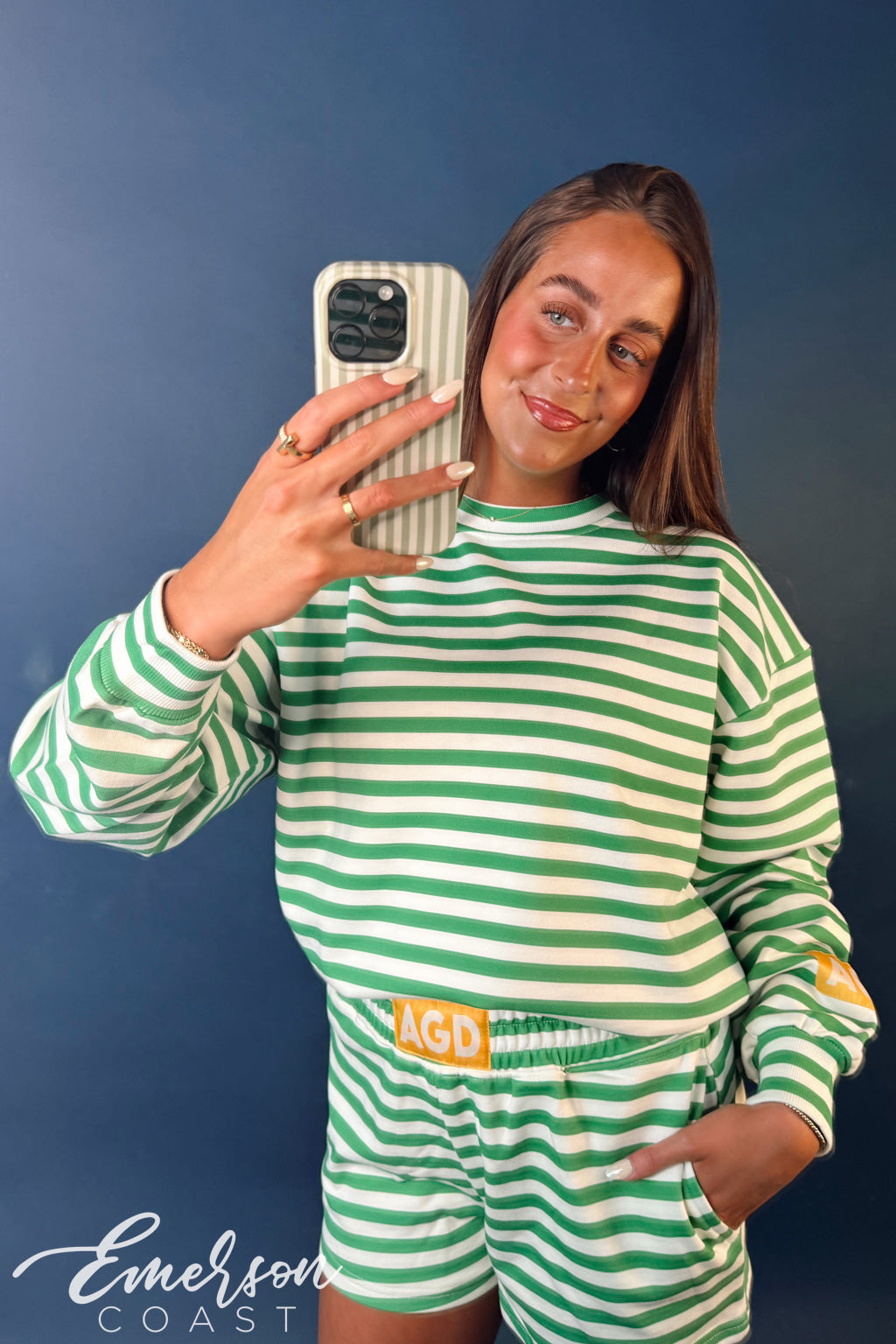 AGD Green Striped Patch Set