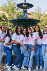 Alpha Gam Pink and Orange Tennessee Tshirt