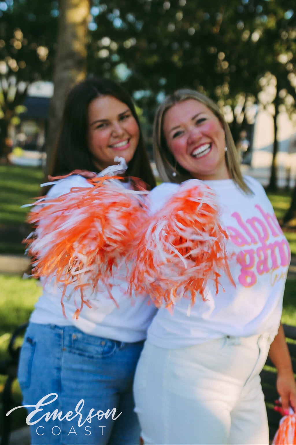 Alpha Gam Pink and Orange Tennessee Tshirt