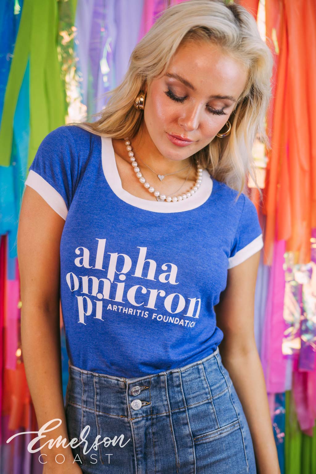 Alpha O Arthritis Foundation Royal Blue Phoebe Tee