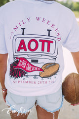 Alpha Omicron Pi Football Family Weekend Pocket Tee