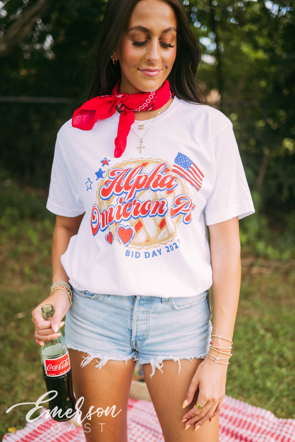 Alpha O Miss American Cherry Pie Bid Day Tee