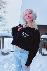 Alpha Omicron Pi Navy Newport Crewneck