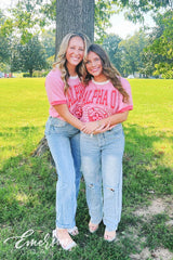 Alpha Omicron Pi Recruitment Colorblock Ringer Tee