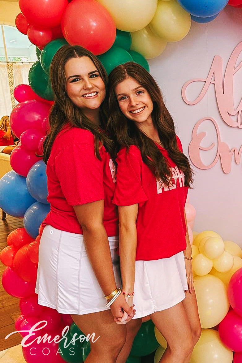 Alpha Omicron Pi Red Recruitment Notch Tee