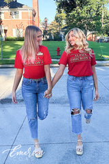 Alpha Omicron Pi Classic Red Recruitment Tee