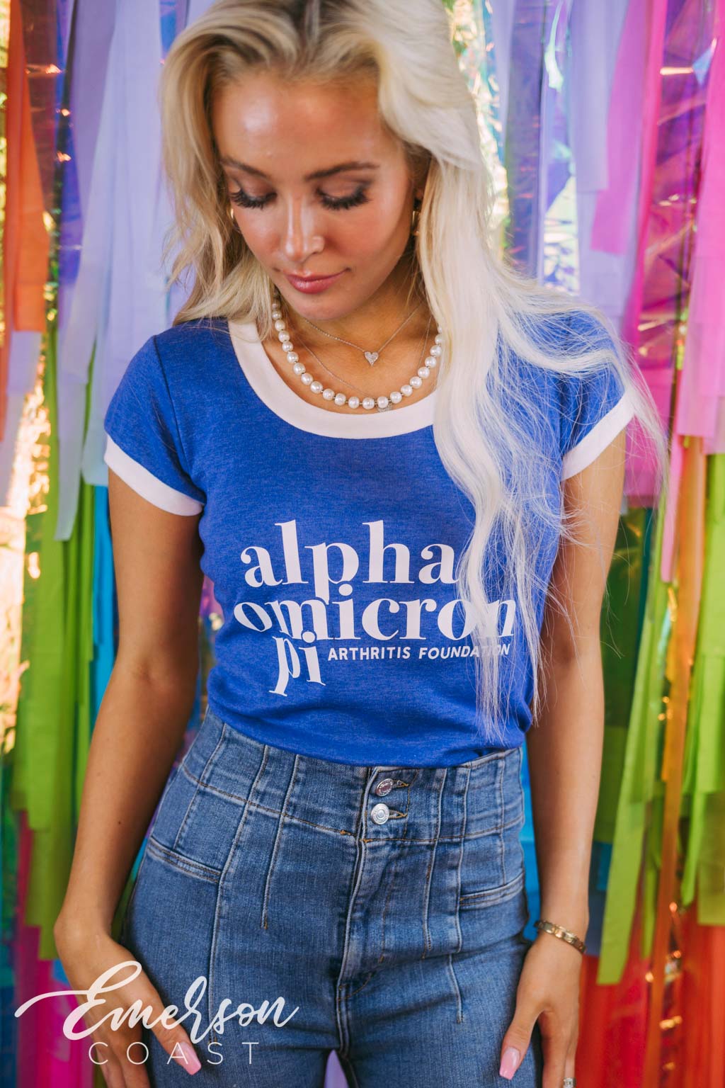 Alpha O Arthritis Foundation Royal Blue Phoebe Tee