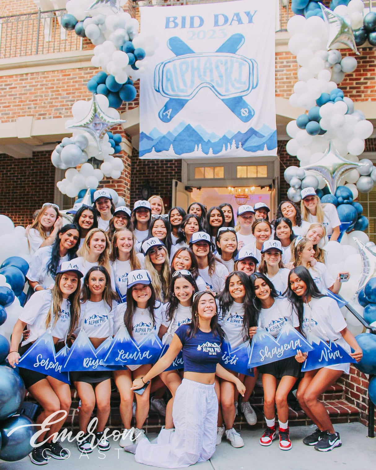Alpha Phi Snow Place Like Home Bid Day Baby Tee