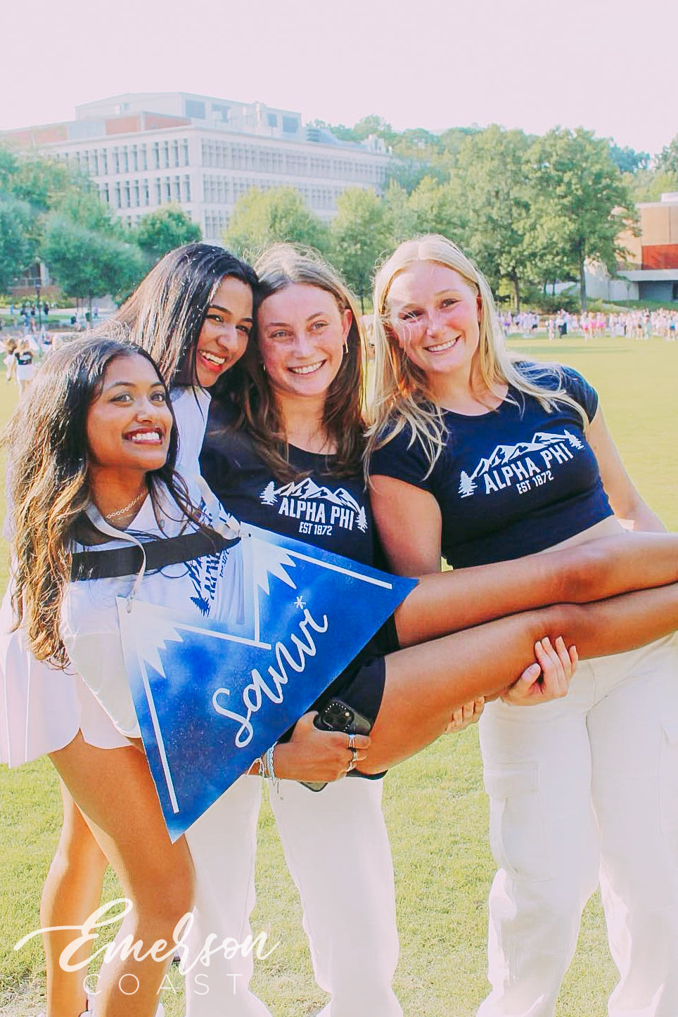 Alpha Phi Snow Place Like Home Bid Day Baby Tee