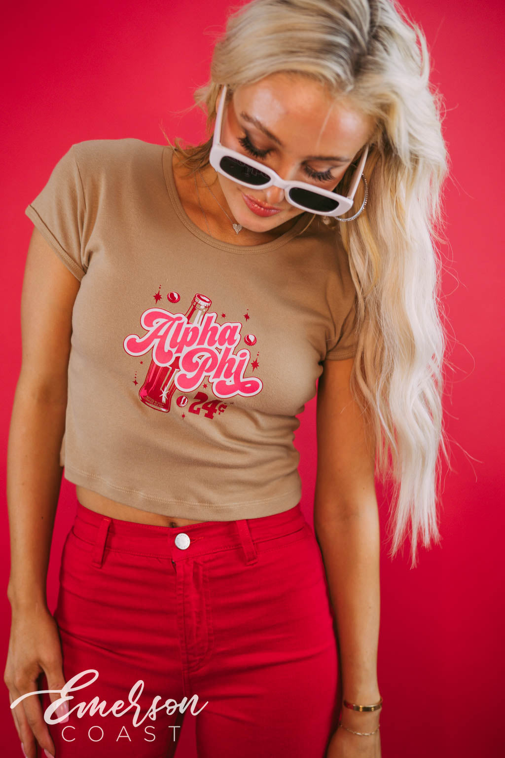 Alpha Phi Coca Cola Bid Day Baby Tee