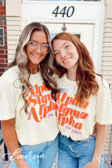 Alpha Sigma Alpha Light Yellow Recruitment Tee