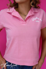 Alpha Xi Delta Baby Tee Polo