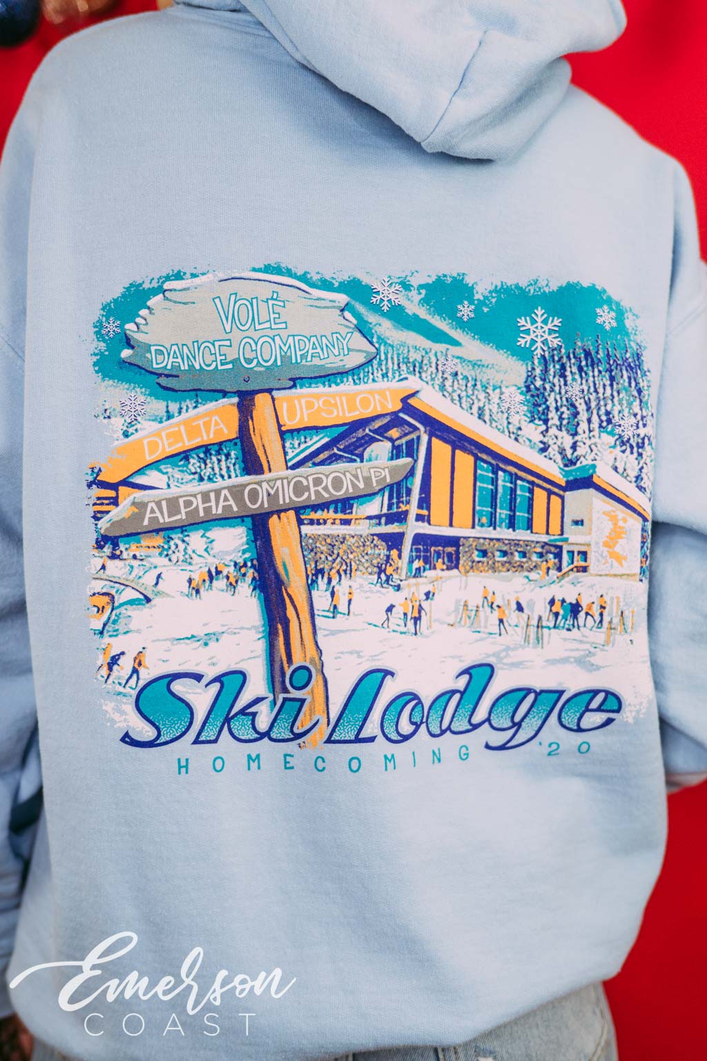 Alpha Omicron Pi Ski Lodge Homecoming Hoodie