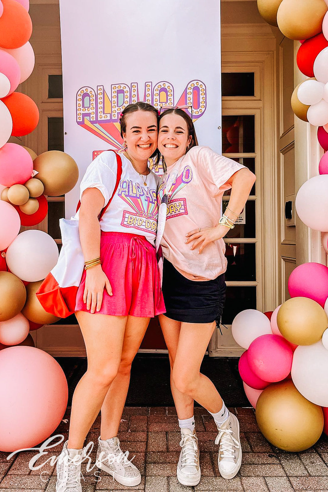 Alpha Omicron Pi Marquee Letters Bid Day Tee