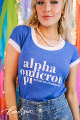 Alpha O Arthritis Foundation Royal Blue Phoebe Tee