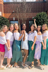 Alpha Omicron Pi White Recruitment Slouchy Tee