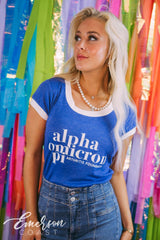 Alpha O Arthritis Foundation Royal Blue Phoebe Tee