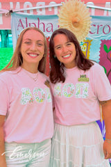 Alpha Omicron Pi Floral Greek Letter Tee