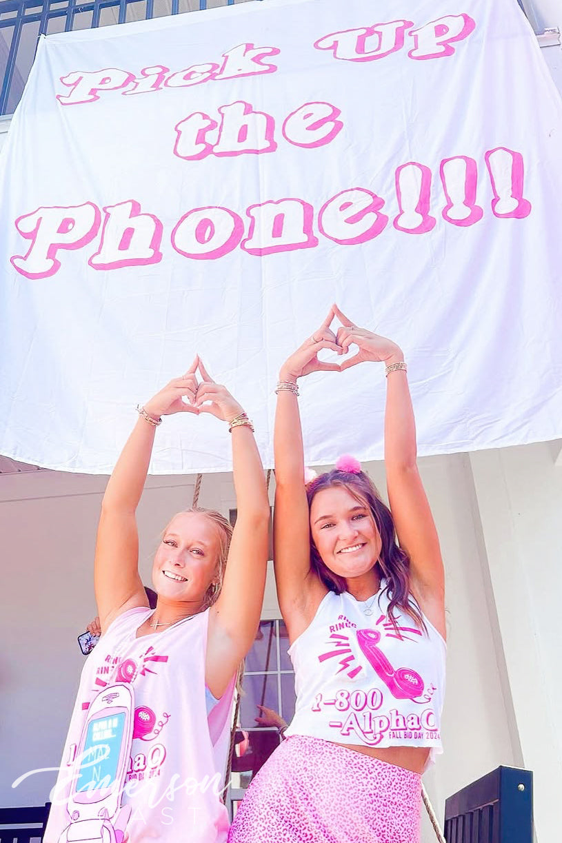 Alpha Omicron Pi Georgia Southern University Ring Ring Bid Day Tank
