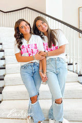 Alpha Omicron Pi Georgia Southern University White Recruitment Notch Tee