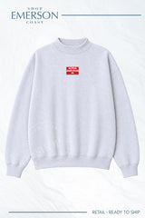 Alpha Omicron Pi Patch Ash Gray Campus Mockneck